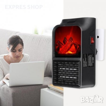 ПОРТАТИВНА МИНИ ПЕЧКА С ЕФЕКТ ПЛАМЪК FLAME HEATER 900W, снимка 3 - Отоплителни печки - 38788456