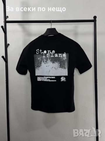 Stone Island Мъжка Черна Тениска👕Мъжка Блуза С Къс Ръкав Код V.B.45