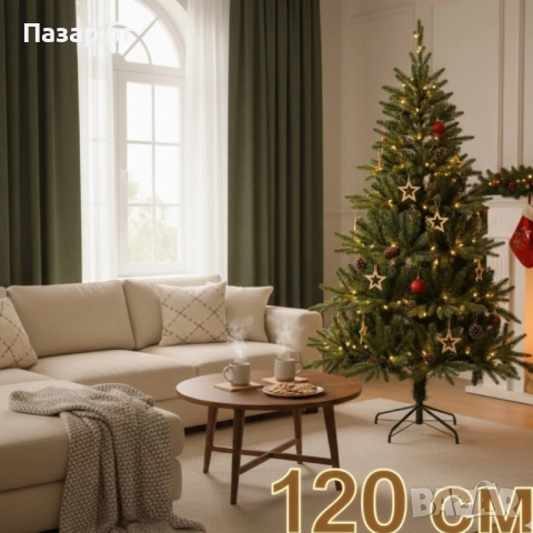 Красива коледна елха с естествено излъчване – празниците започват тук!, снимка 3 - Декорация за дома - 52500926