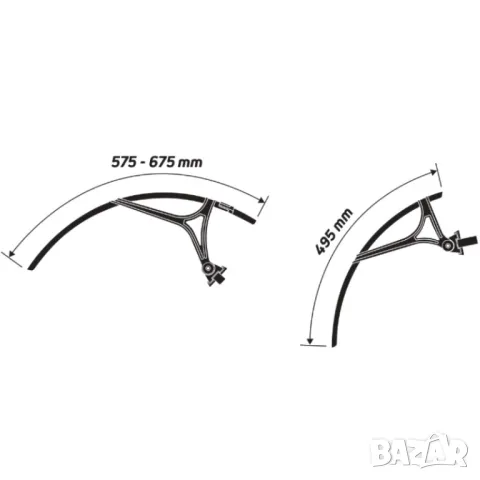 Комплект Gravel Калници За Велосипед С Удължители Zefal Shield G50 С Цялостна Защита, снимка 7 - Аксесоари за велосипеди - 49235078