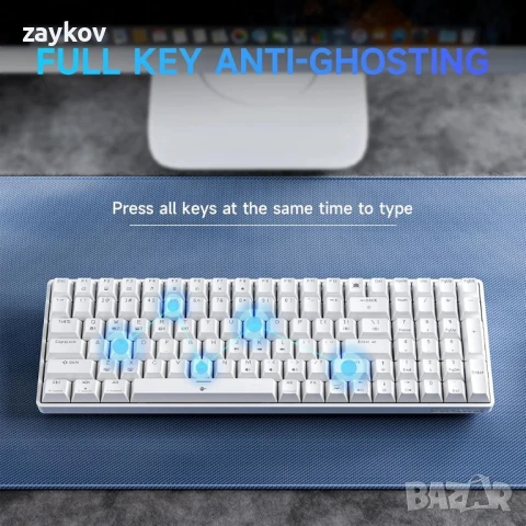 Геймърска клавиатура Dierya DK98se, 98 клавиша, механична клавиатура, снимка 6 - Клавиатури и мишки - 50608645