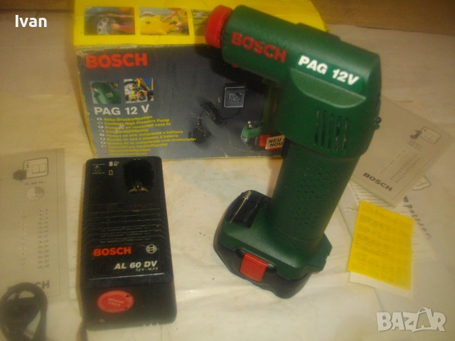 НОВА BOSCH PAG 12V АКУМУЛАТОРНА ПОМПА БОШ 12 волта С НОВА БАТЕРИЯ, снимка 3 - Други инструменти - 54072211