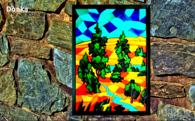 Витражни картини - рисувано стъкло за подарък, снимка 10 - Декорация за дома - 36453194