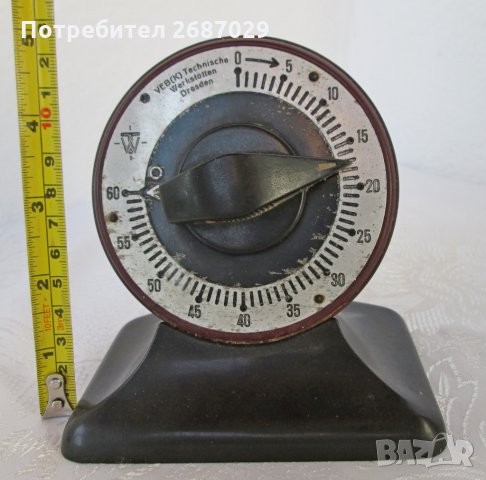 Няколко: вечен календар от метал, Стар германски таймер до 1 час, работи, от бакелит, снимка 3 - Антикварни и старинни предмети - 29576799