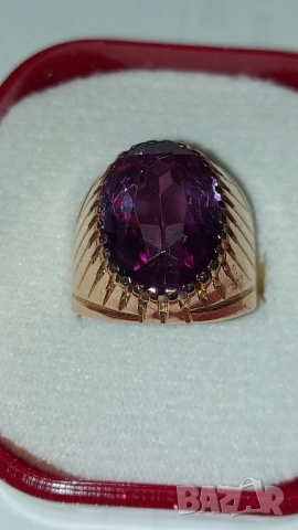 Руски златен пръстен с александрит, снимка 4 - Пръстени - 52621679