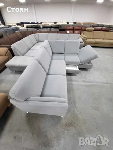 ПРОМОЦИЯ!!! Светло сив ъглов диван от плат с ракла и чекмеджe "LIRIO-S", снимка 9 - Дивани и мека мебел - 39964260