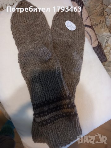 Ръчно плетени чорапи размер 43 от вълна, снимка 1 - Мъжки чорапи - 39363785