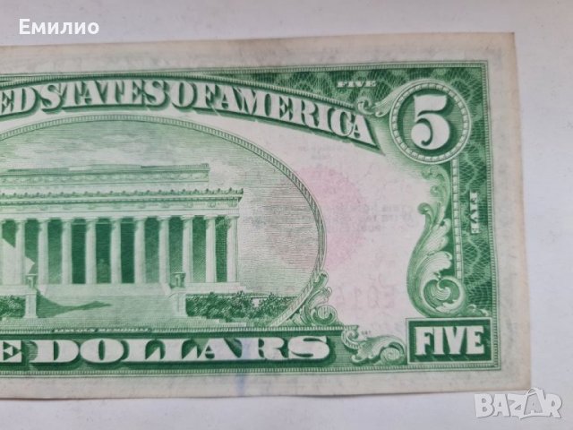 RARE. USA 🇺🇸 $ 5 DOLLARS 1928-B UNC, снимка 7 - Нумизматика и бонистика - 36609065