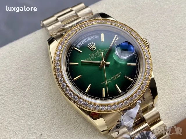 Дамски часовник Rolex Day-Date 36 с автоматичен механизъм, снимка 3 - Дамски - 47371631