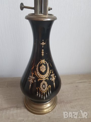 Френска стъклена газова лампа, снимка 6 - Антикварни и старинни предмети - 37690522