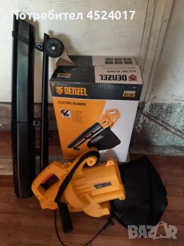 Ръчна електрическа духалка/прахосмукачка Denzel Denzel 3000W с максимална скорост на въздуха 270 км/, снимка 3 - Други - 51111552