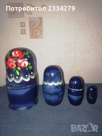 Традиционна руска матрьошки, ръчно рисувани, висока 14см., снимка 3 - Антикварни и старинни предмети - 53932069