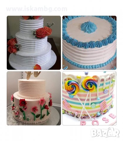 ДВУСТРАННИ СЛАДКАРСКИ ШПАТУЛИ ЗА ТОРТИ, КОМПЛЕКТ ОТ 4 БРОЯ - код 3131, снимка 12 - Други - 33889895