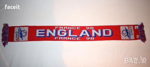 France 1998 - Световна купа - England - Уникален 100% ориг. шал / World Cup 1998 / Световно , снимка 7 - Футбол - 31182391