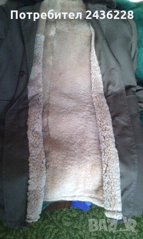Нова топла мъжка шуба с естествена кожена подплата. Дължина-100 см Рамене -52 см. Ръкав -60см., снимка 2 - Палта - 30346461