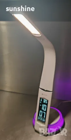 ВИДЕО * OttLite Wellness Настолна лампа, ClearSun LED, часовник, термометър, Wireless Charging, снимка 15 - Настолни лампи - 55883676