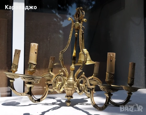 Френски Бронзов Полилей 6ца