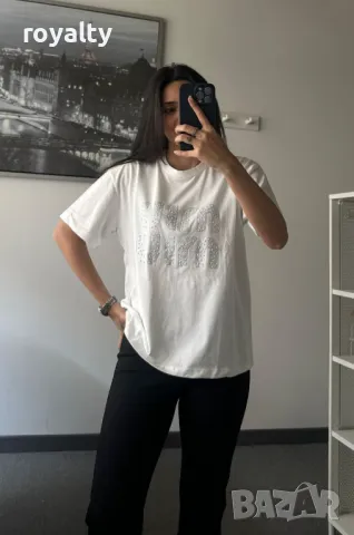 Miu Miu дамски памучни тениски Два цвята , снимка 9 - Тениски - 49853706