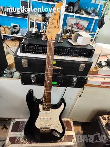 Електрическа китара C.Giant Strat / Stratocaster тип – черна, снимка 13 - Китари - 55720482