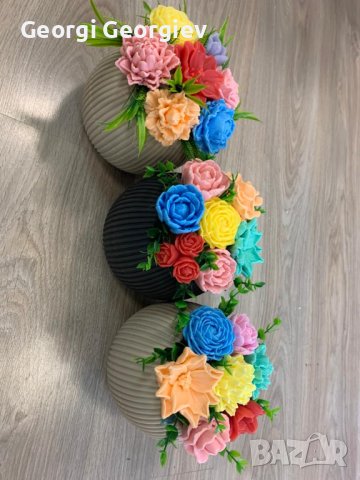 Цветя от глиц.сапун, снимка 11 - Изкуствени цветя - 37135788