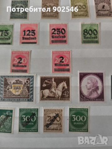 Класьор със стари германски марки , снимка 8 - Филателия - 52857708