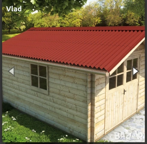 Ондулин Гофрирана плоскост  за покрив, червена 100 x 81см , снимка 3 - Строителни материали - 50681536