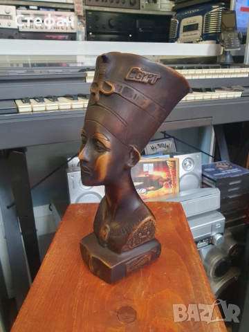 Винтидж египетска статуетка. Египетска скулптура. В отлично състояние. Височина 24см., ширина 8см., снимка 5 - Антикварни и старинни предмети - 51960299