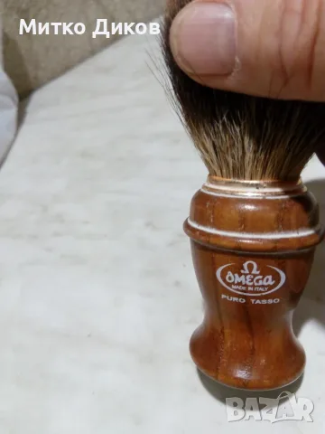omega puro tassо brush made in italy четка за бръснене естествен косъм язовец нова , снимка 2 - Мъжка козметика - 55993128