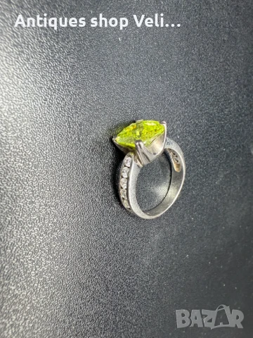 Сребърен пръстен с циркони №7351 , снимка 2 - Пръстени - 51427620