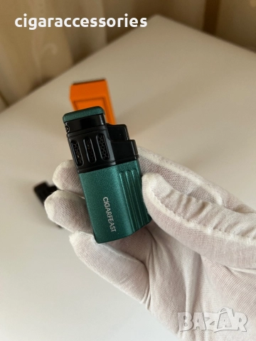 Запалка за пури CIGARFEAST с 4 джет пламъка - 3 цвята, снимка 4 - Запалки - 52800085