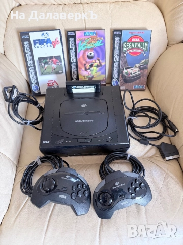 Sega Saturn MK1 в кутия + волан, снимка 2 - Други игри и конзоли - 52698470