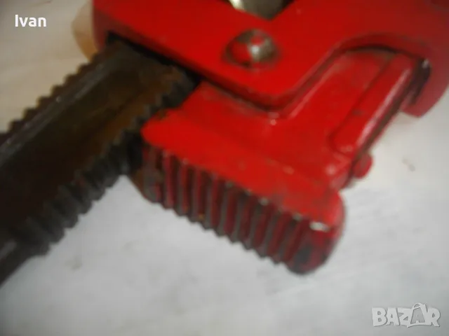 2" ЦОЛА ГОЛЯМ НЕМСКИ ВОДОПРОВОДЕН КЛЮЧ ПОЧТИ НОВ ОТЛИЧЕН 61см/Захват 80мм DROP FORCED ПРОФЕСИОНАЛЕН, снимка 5 - Други инструменти - 48228638