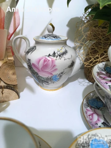 Руски порцелан ЛФЗ сервиз за чай , снимка 8 - Сервизи - 51240241