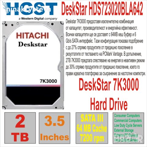 HDD 3.5` 2 TB хард дискове за камери,Workstation,Gaming PCs,External Storage и други, снимка 2 - Твърди дискове - 44198055