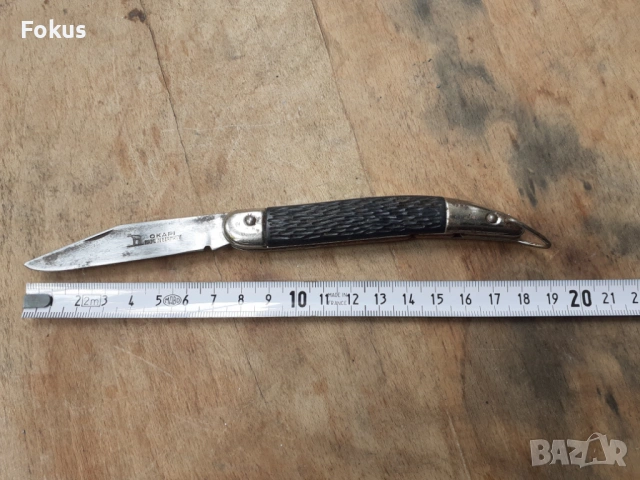Старо немско джобно ножче, нож Okapi с бакелитени чирени, снимка 6 - Антикварни и старинни предмети - 54238839