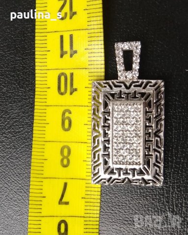 Масивна сребърна висулка с циркони / педантив проба 925 , снимка 7 - Колиета, медальони, синджири - 40223323