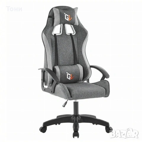 Ергономичен геймърски офис стол с лумбална и шийна опора – комфорт за игра и работа без умора