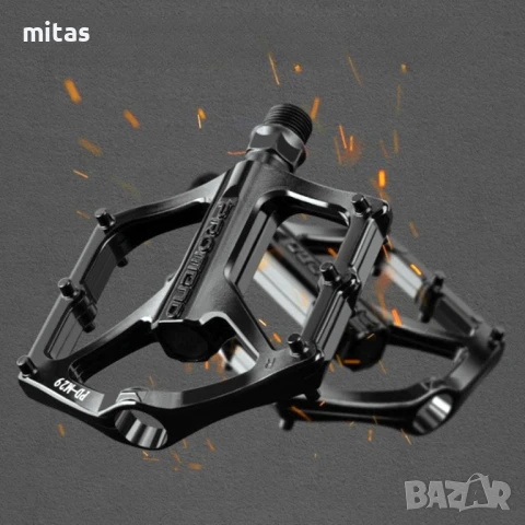 Алуминиеви педали PROMEND M29, Капсуловани лагери, Антиплъзгащи, Черни, снимка 9 - Части за велосипеди - 50956213