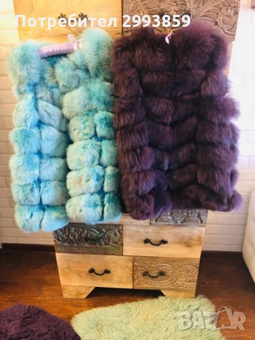 Елек лисица 70см*лилав, снимка 4 - Елеци - 32013104