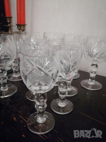 Кристални чаши 12 броя за вино и ракия, снимка 5 - Чаши - 38820847