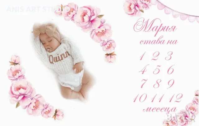 Платно за месечинки/Платно за снимки на бебето/Месечинка, снимка 4 - Други - 42688058