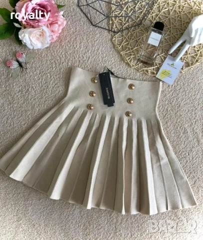 Елегантна Плисирана Пола Два Цвята , снимка 2 - Поли - 52934254