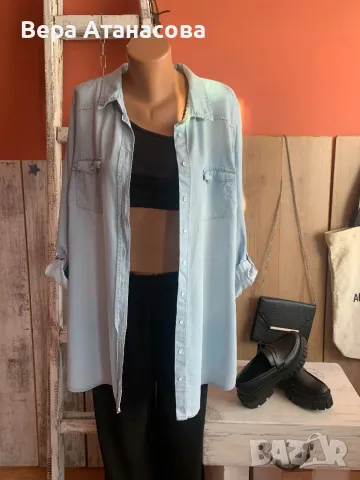 🩵🩵🩵 Oversized дънкова риза Mis Etam🩵, снимка 3 - Ризи - 50236860