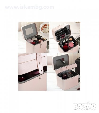 КУФАР ЗА КОЗМЕТИКА НА ДВЕ НИВА С ОГЛЕДАЛЦЕ НА КАПАКА - код 5101, снимка 3 - Други - 33936530