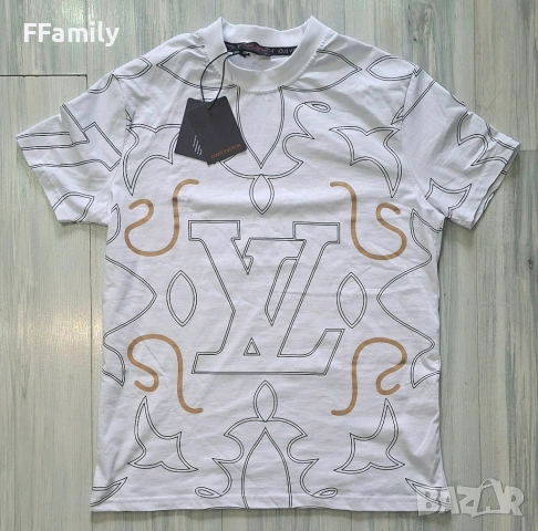 Черна \ Бяла Тениска Louis Vuitton [S - XXL], снимка 8 - Тениски - 54149781