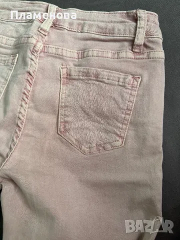 Дамски дънки пепел от рози с панделка - M, снимка 7 - Дънки - 49488632