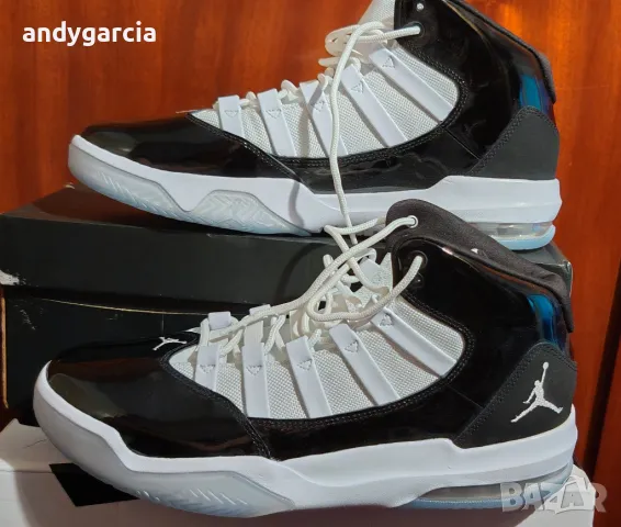  Nike Air Jordan Max Aura Black White ЧИСТО НОВИ 44.5ти номер 28.5см стелка с кутия , снимка 5 - Маратонки - 50066989