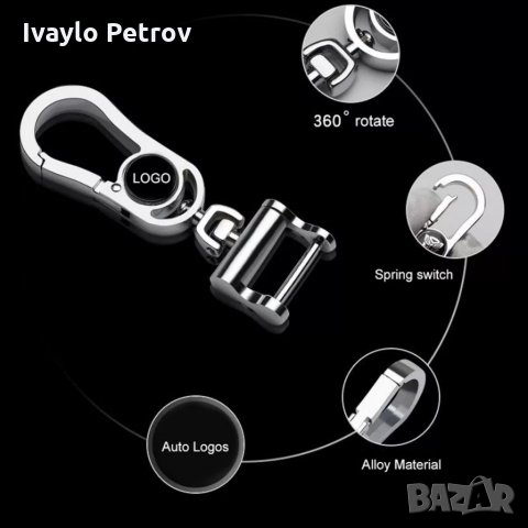 Метален ключодържател с лого, снимка 6 - Други - 32158828