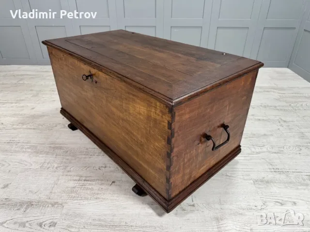 Рустикален сандък масив В005, снимка 12 - Ракли - 56021323