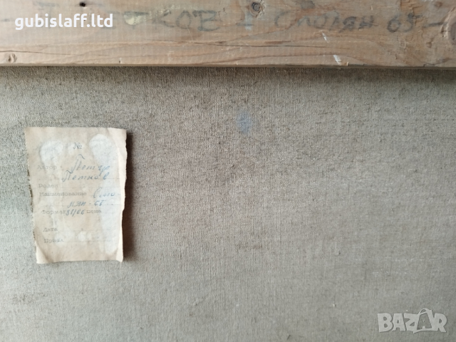 Картина "Пейзаж от Смолян",1965 г., худ. П. С. Петков (1924-1976), снимка 5 - Картини - 44605330